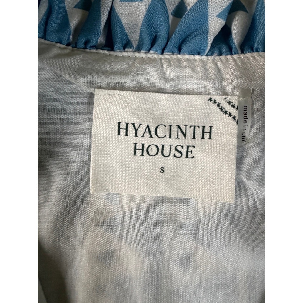 Tuckernuck Hyacinth House Blaine Mini Dress Size S Blue White Boho Flowy Chic - Picture 3 of 8